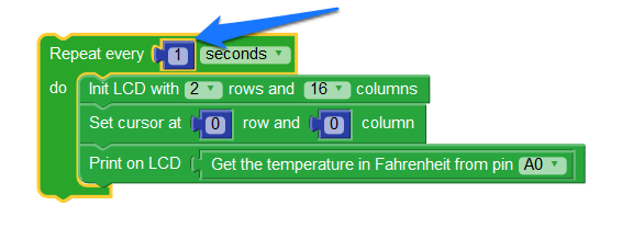 Creating a Loop to Read the Temperature Level Every Second