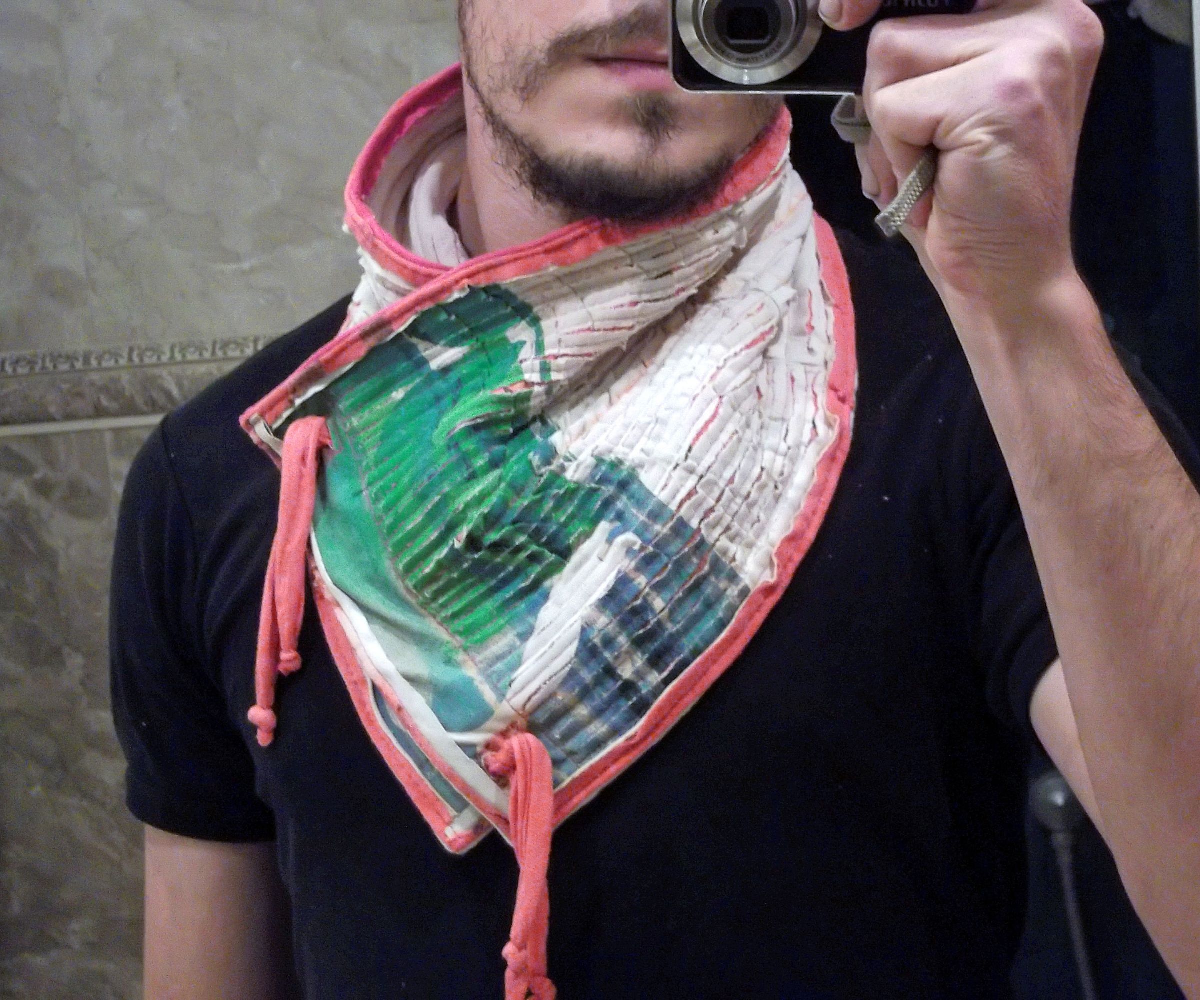 Boro Inspired Neck Warmer From Old T-Shirts