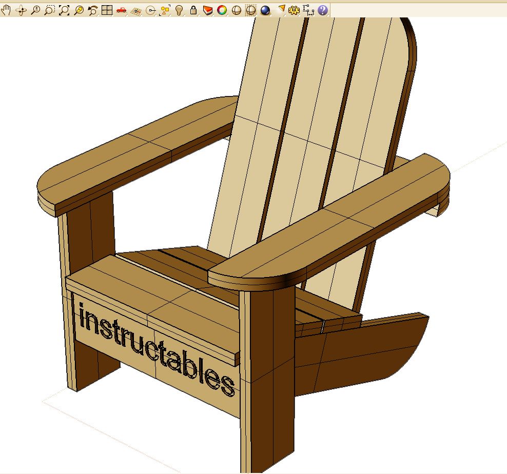 Muskoka chair seat frame square construction