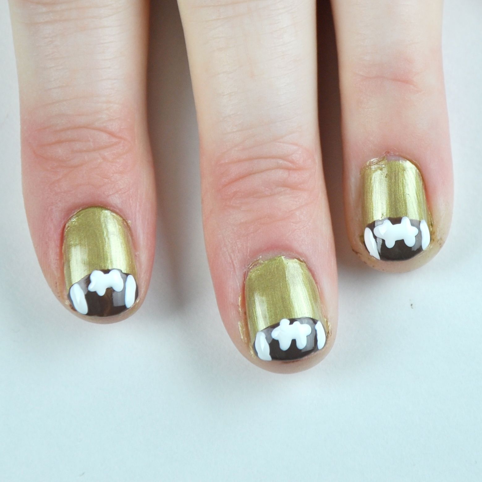 Football French Manicure