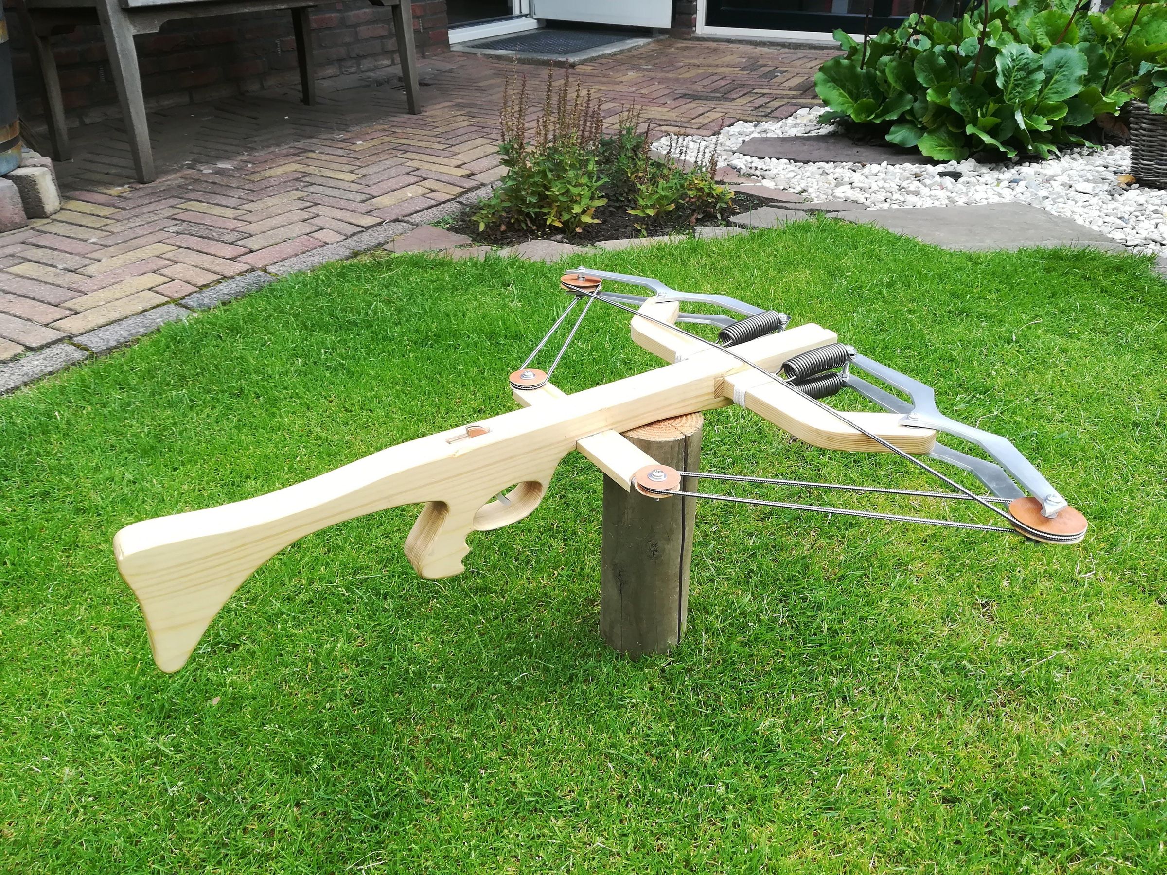 Wooden Pulley Crossbow 6 Steps Instructables