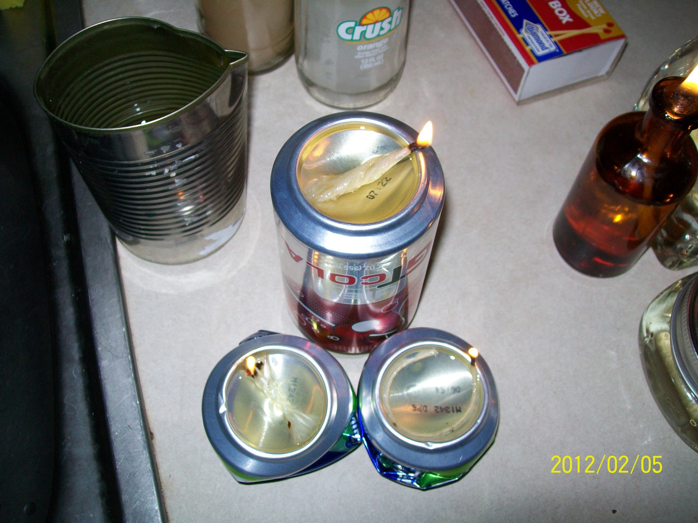 Using USED COOKING OIL for Survival Candles