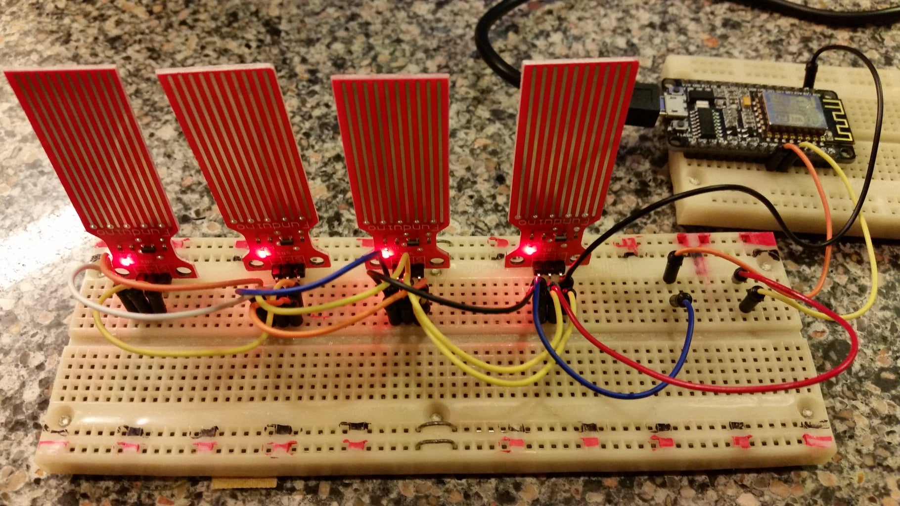 DIY ESP8266 WiFi Water Sensor With Text and Email Alerts : 5 Steps ... Circuit Diagram
