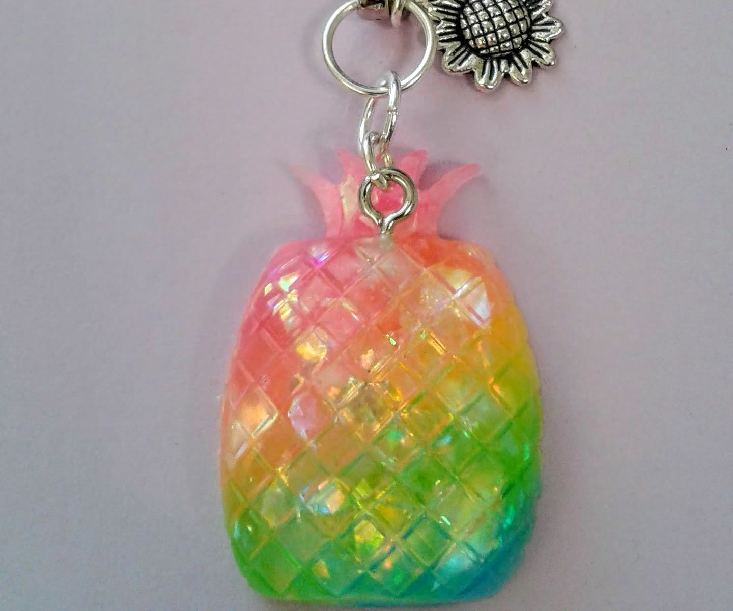 Rainbow Pineapple Charm