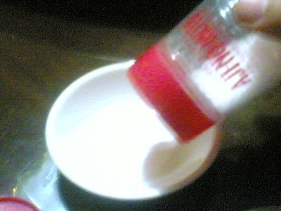 Pour in the Ajinomoto MSG and Water Into an Empty Plate.