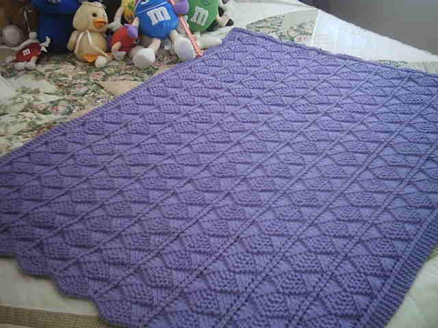 Purple Fans - Child's Afghan