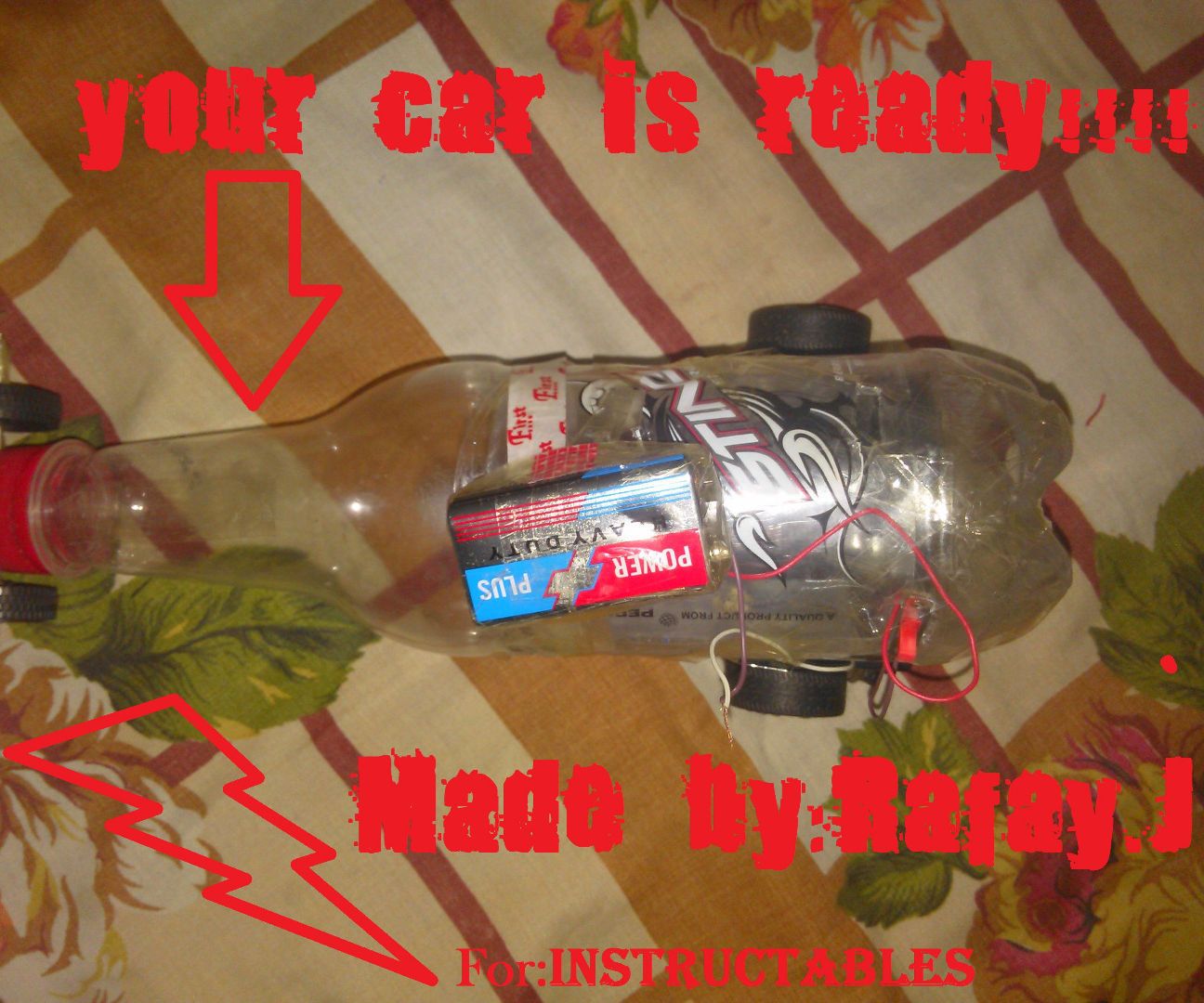How to Make a Simple Motor Car With Bottle