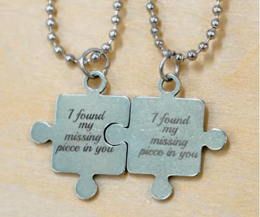 How to Make Couple Puzzle Necklace
