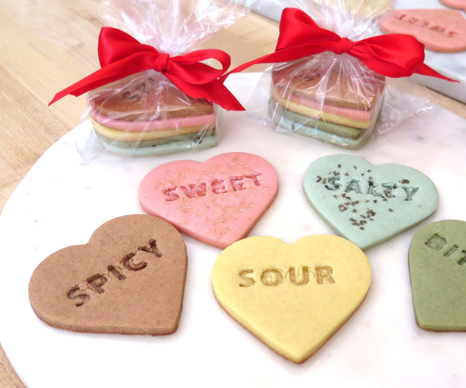 Stamped Heart Shortbread Cookies