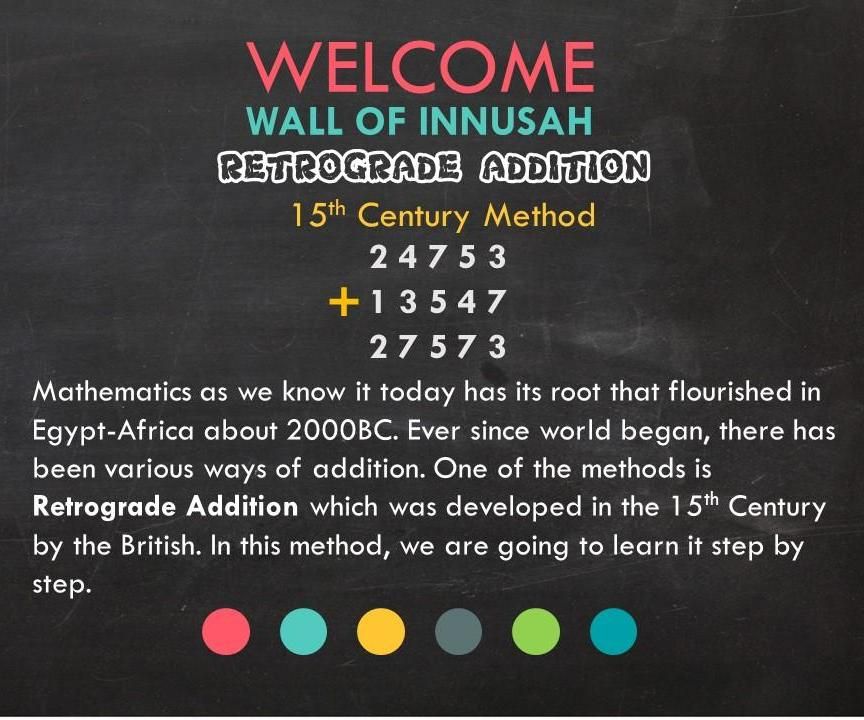 How to Add Numbers Using Retrograde Methods