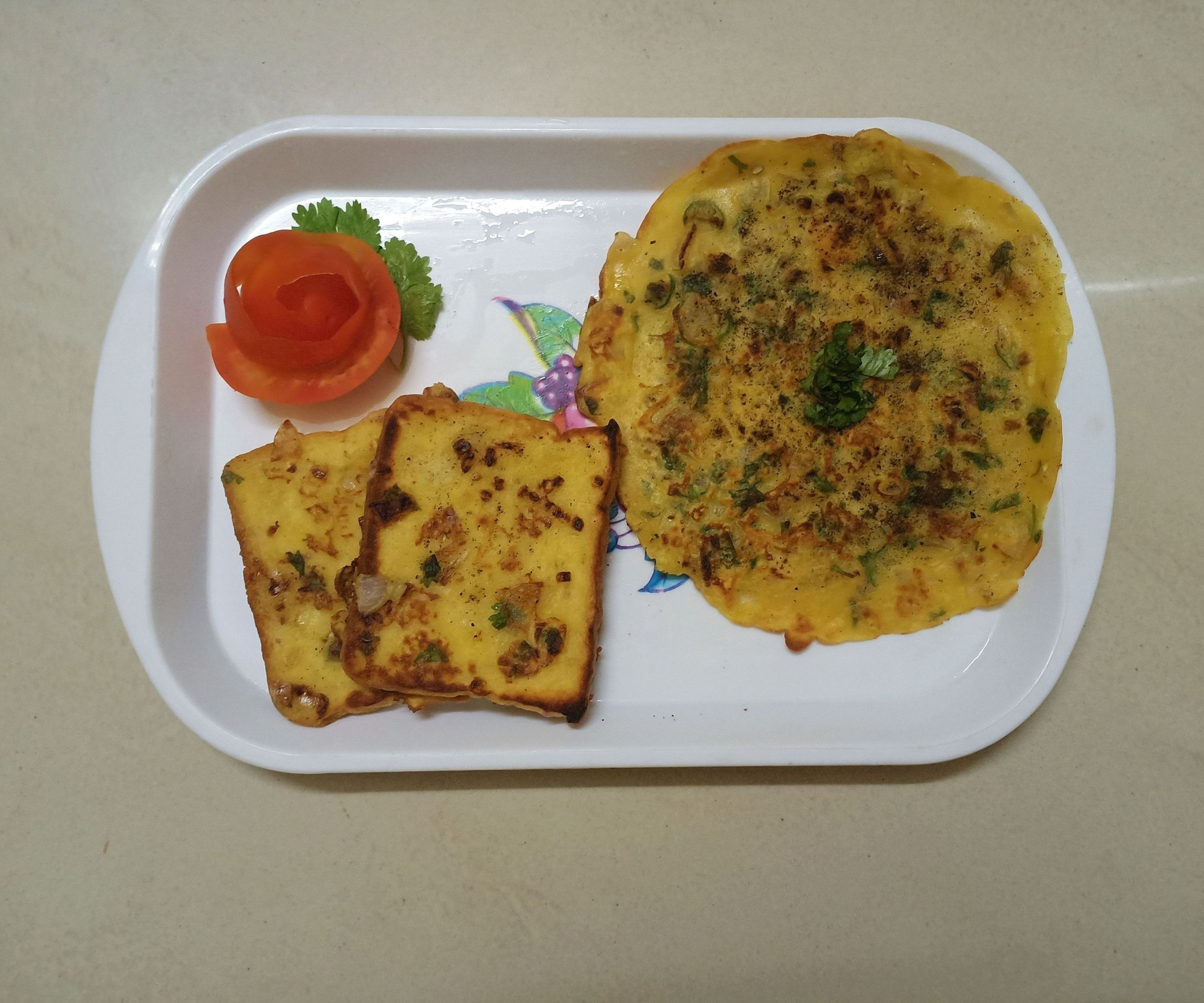 Eggless Veg Omelette & Bread Toast