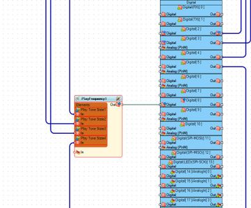 In Visuino Add, Set & Connect Components