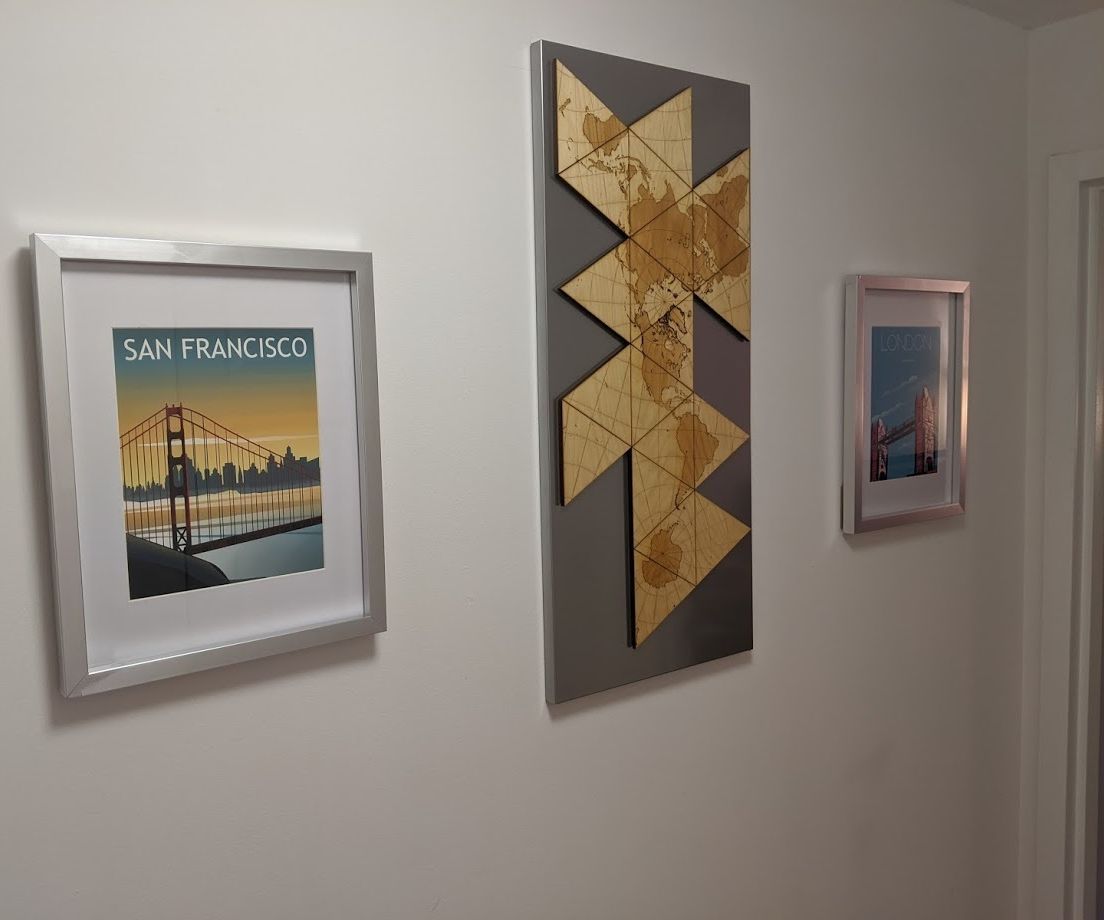 Configurable Dymaxion Wall Art - a Quarantined Art Project