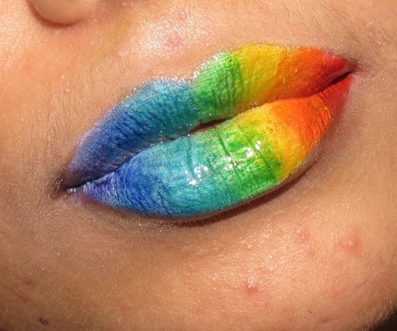 Rainbow Inspired Lip Look
