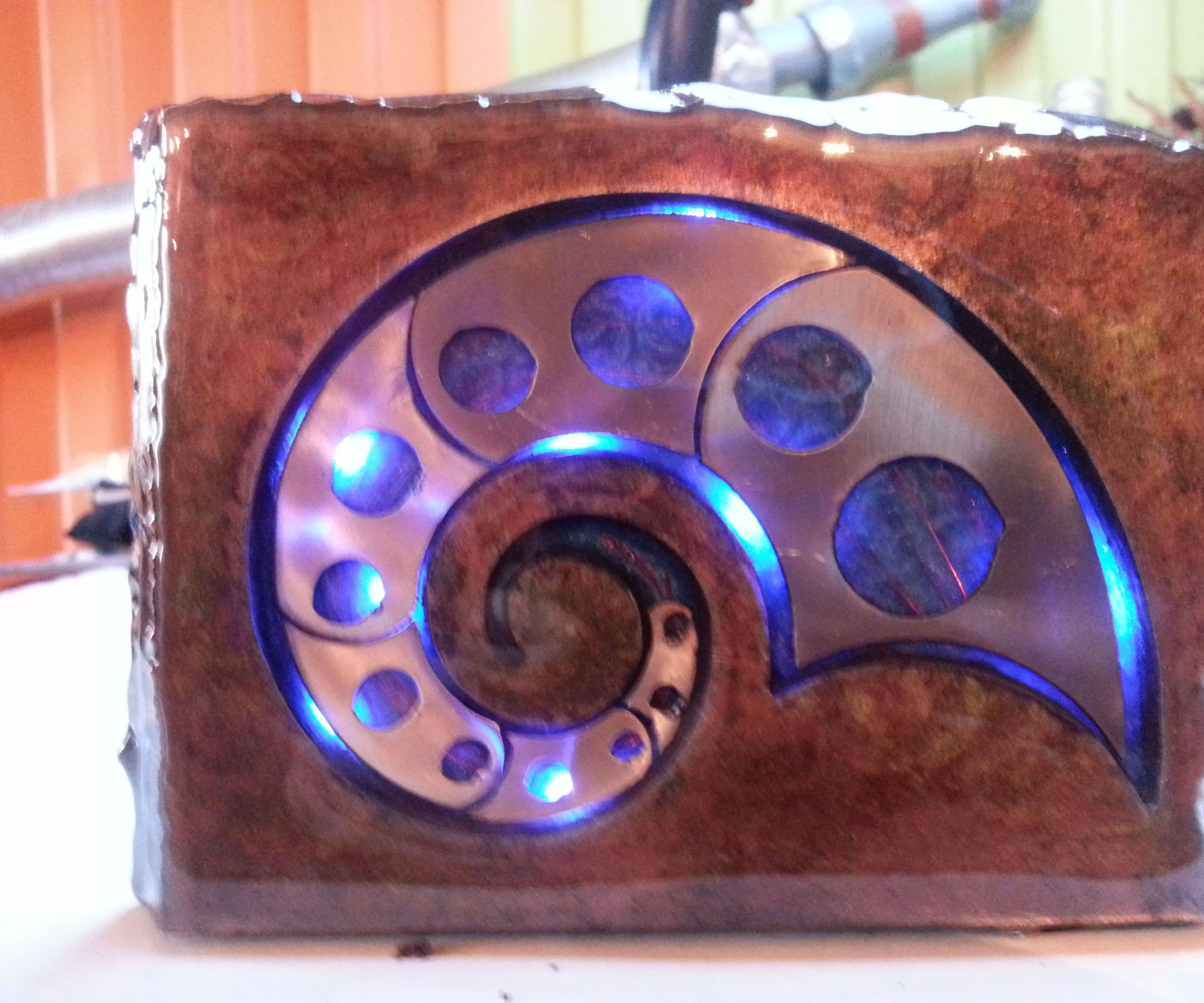 Glowing Metal Space Fossil