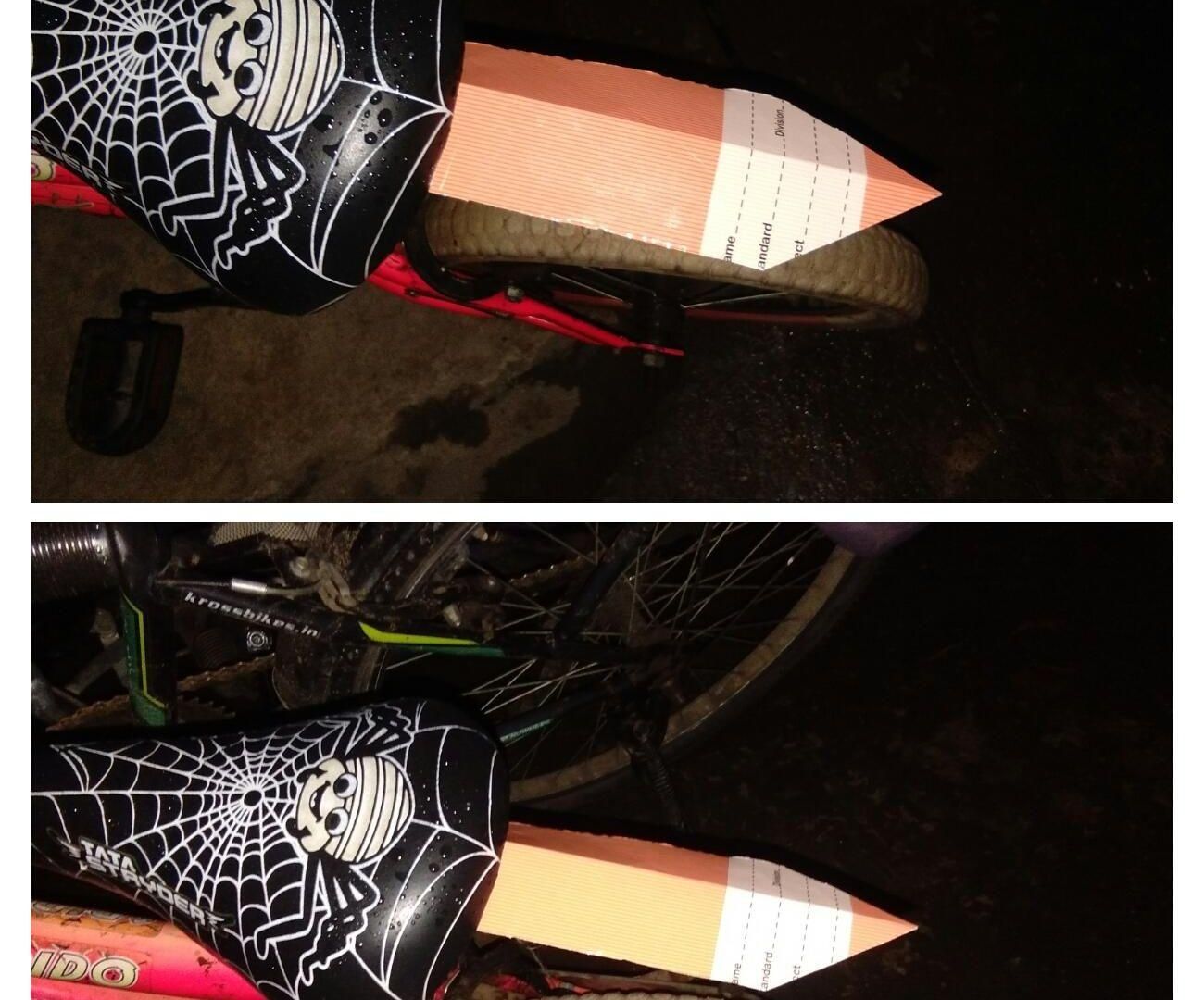 Making of Cycle Rear Mudguard. 