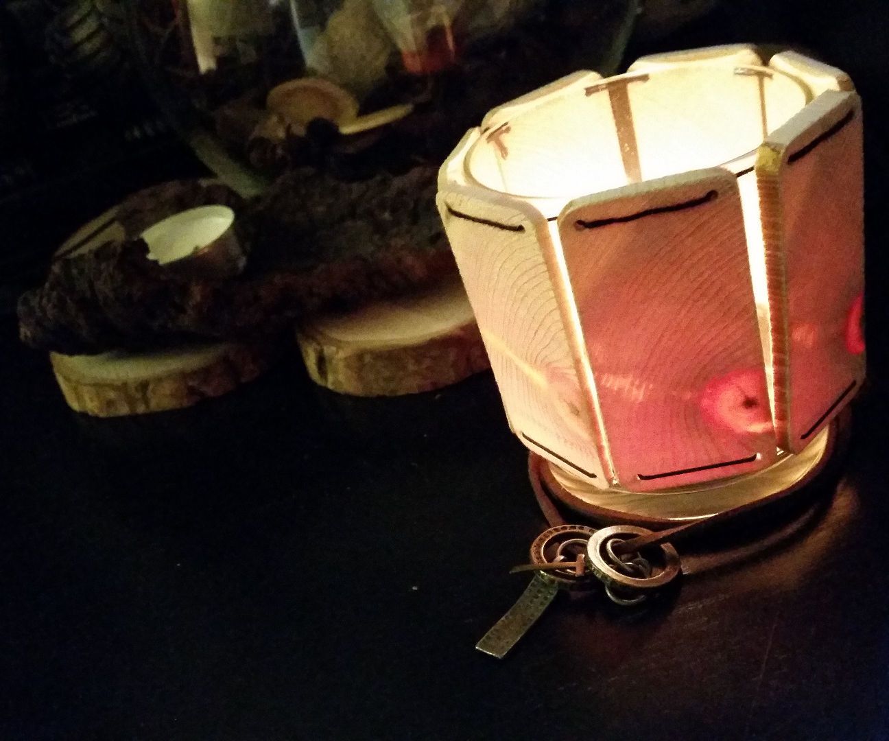 Candle Holder From Reclaimed Scrap Wood.