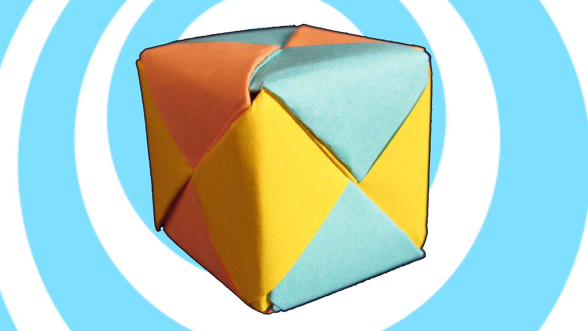 Modular Origami Sonobe Cube  - 6 Units