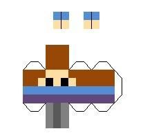 Minecraft Papercraft Steve Fille