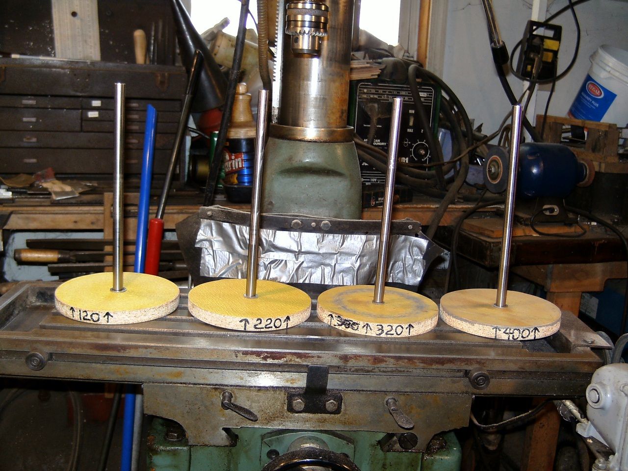 Shop Made Sanding Disc Arbors