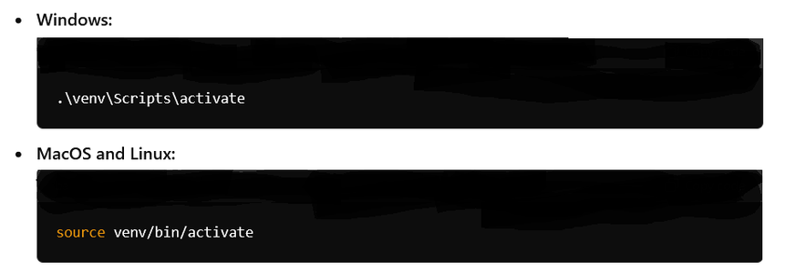 Activate the Virtual Environment