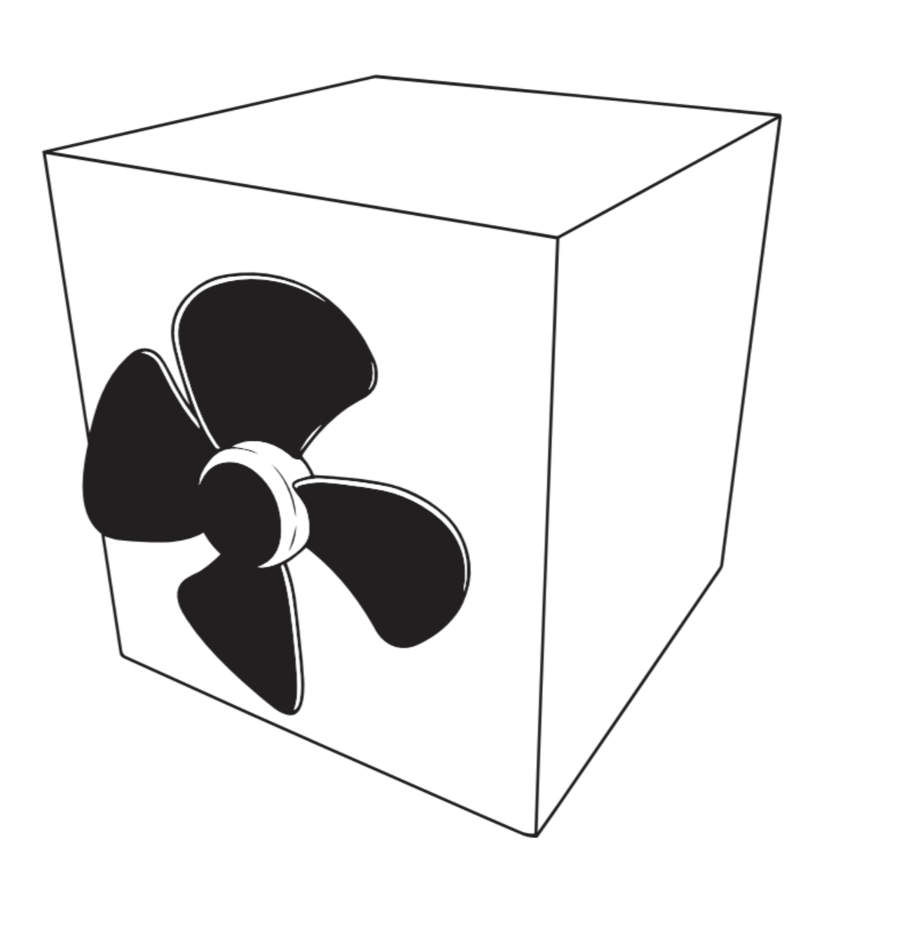 Cube Shaped Portable Fan