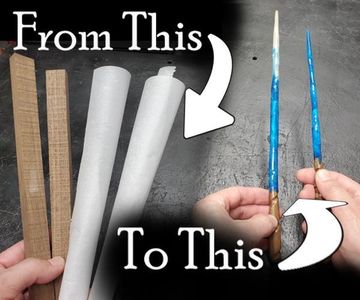 Wands Made With Epoxy Resin - No Lathe