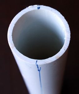 Prepare the PVC for Cutting Into Halves