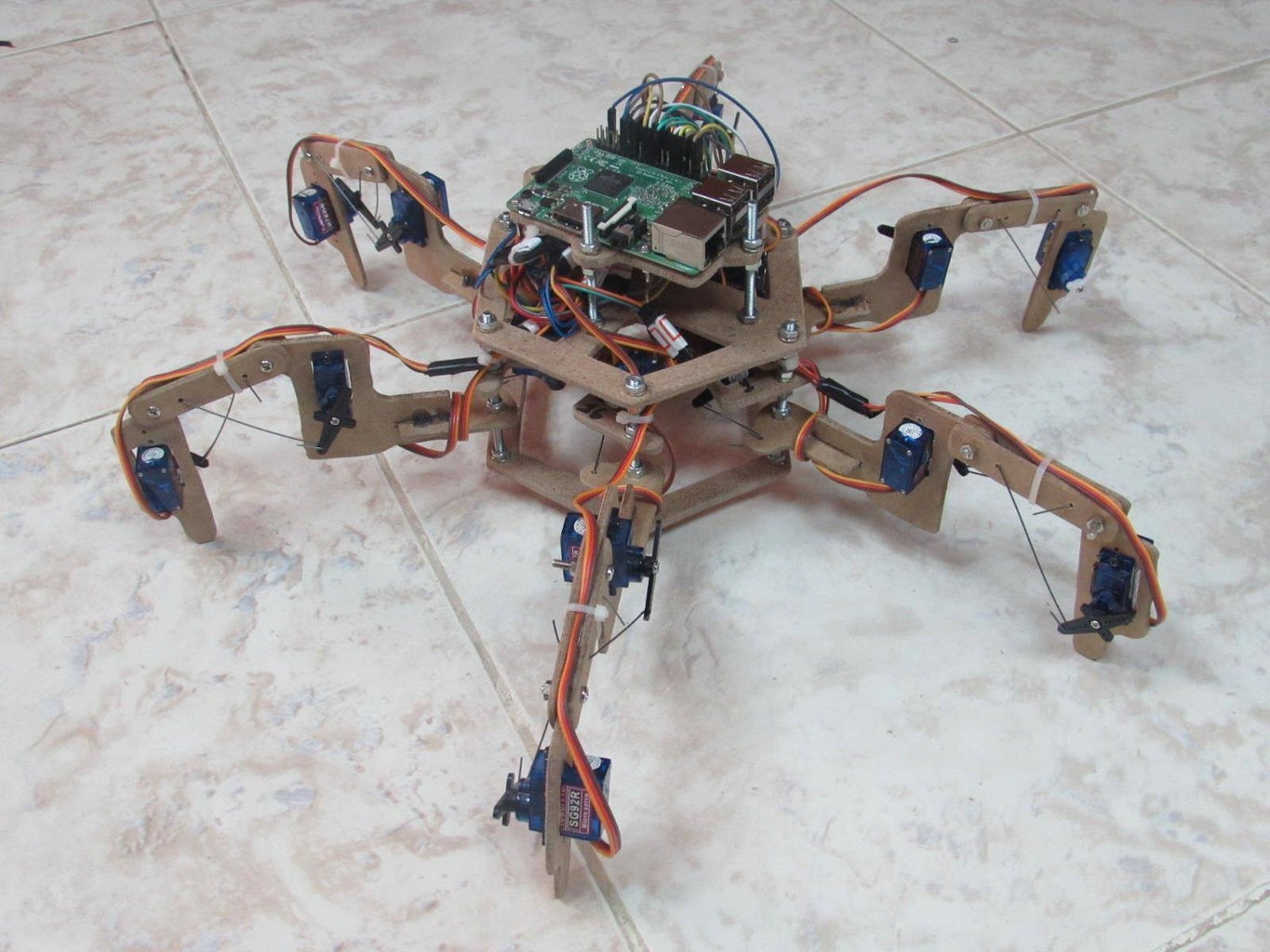Raspberry Pi Hexapod Wooden Robot. : 11 Steps (with Pictures ...