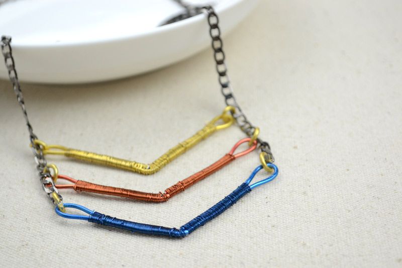 Handmade Copper Jewelry - DIY Coiled Chevron Necklace