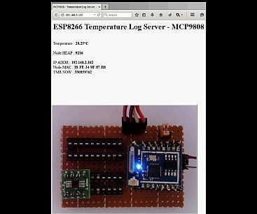 ESP8266 - WIFI Temperature Data Logger - MCP9808