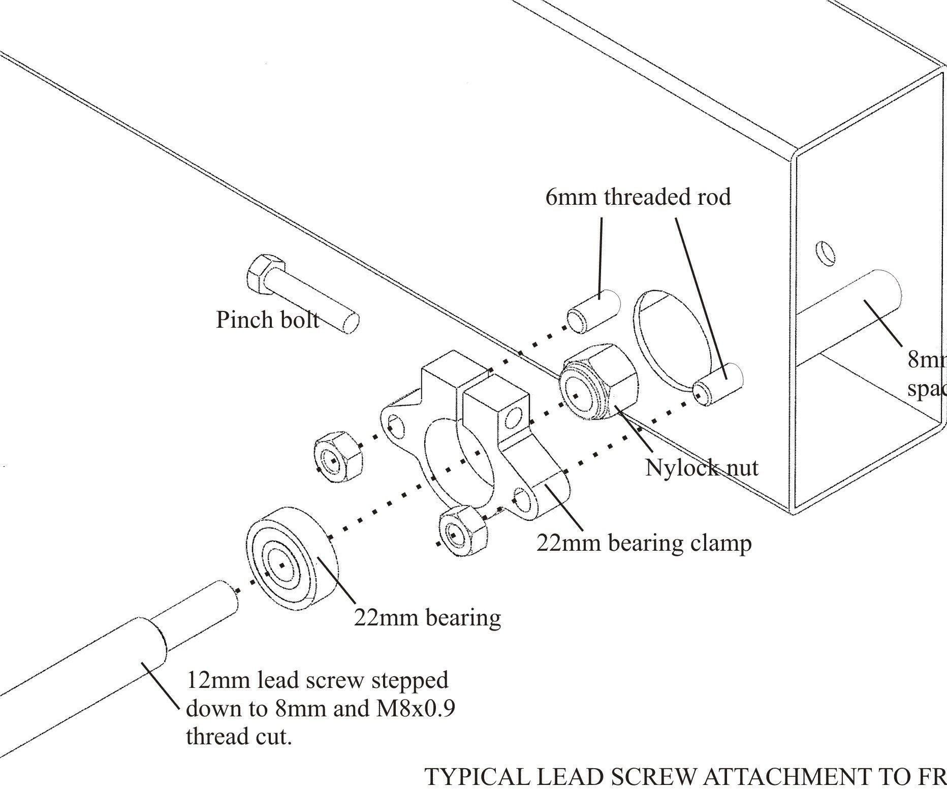 Cutting a Step for a Bearing on a Long Lead Screw