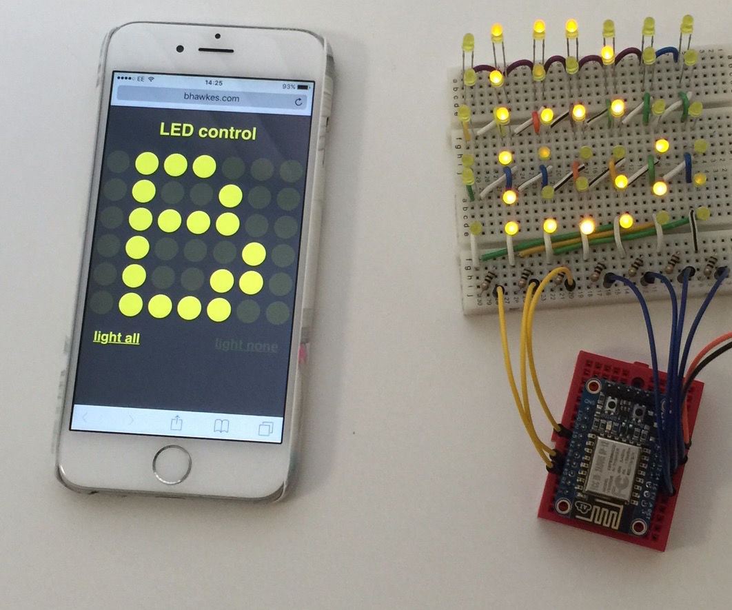 Adafruit Huzzah 42 Charlieplex LED grid