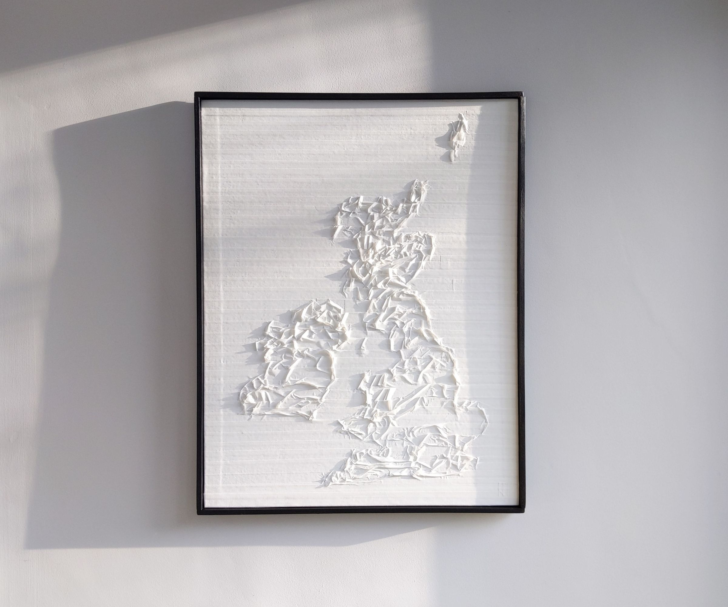 British Isles 3D Map From Masking Tape
