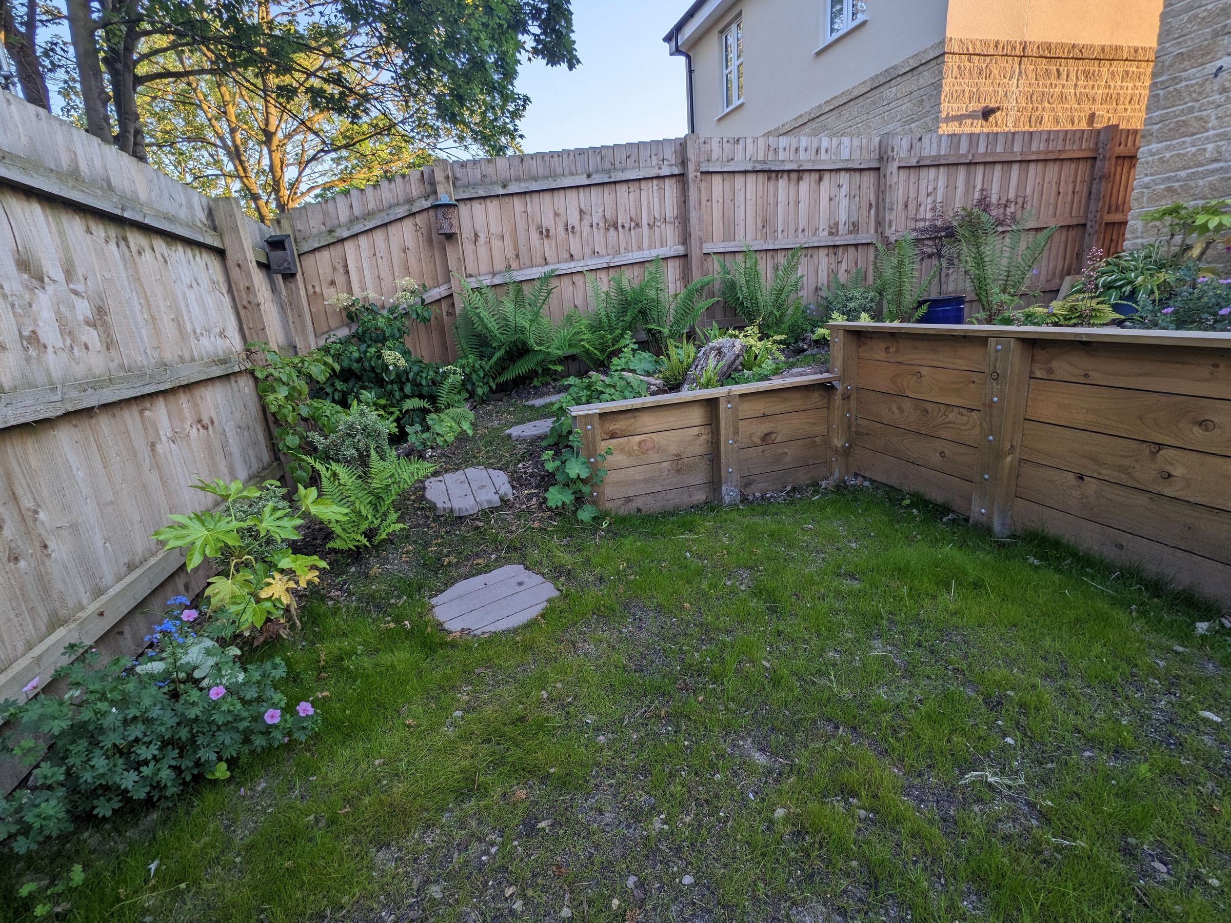 Creating a Beautiful Tiered Garden From a Boring New Build Slope : 8 ...