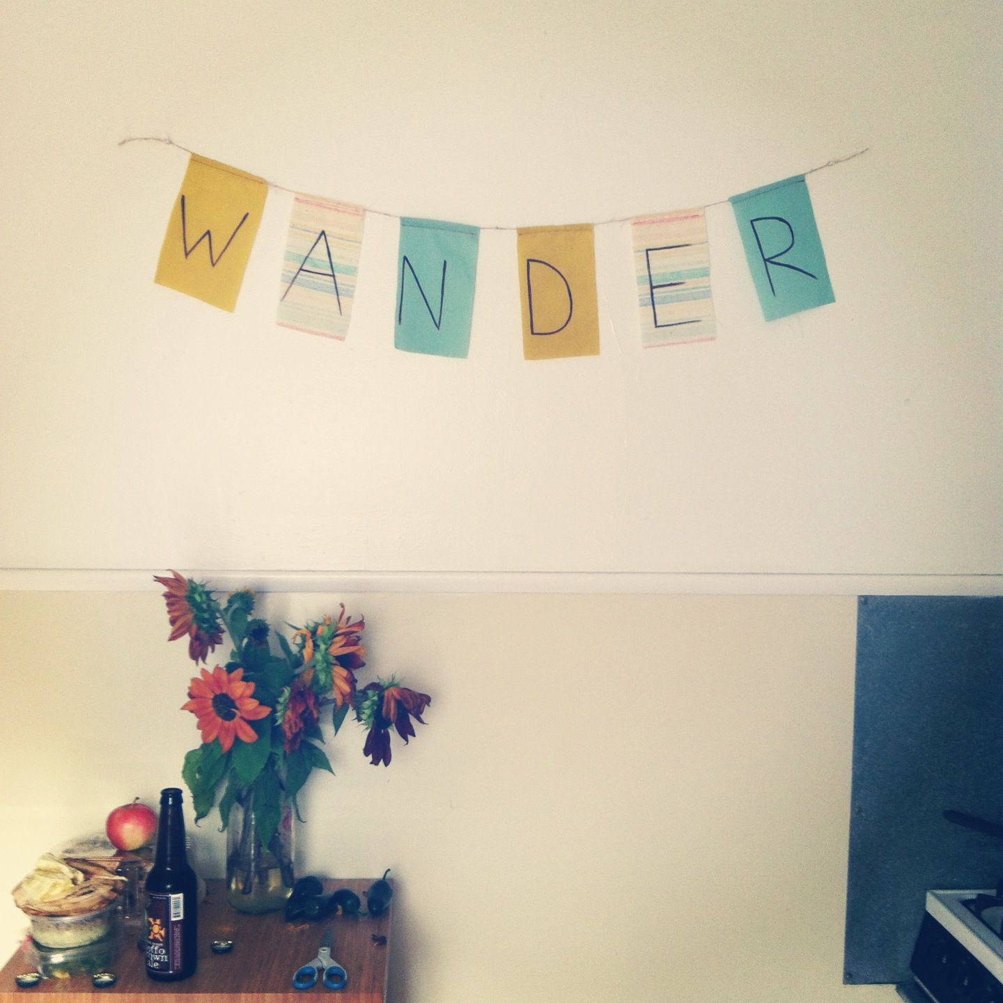 Make Your Own Hanging Flag Banner From Scrap Fabric