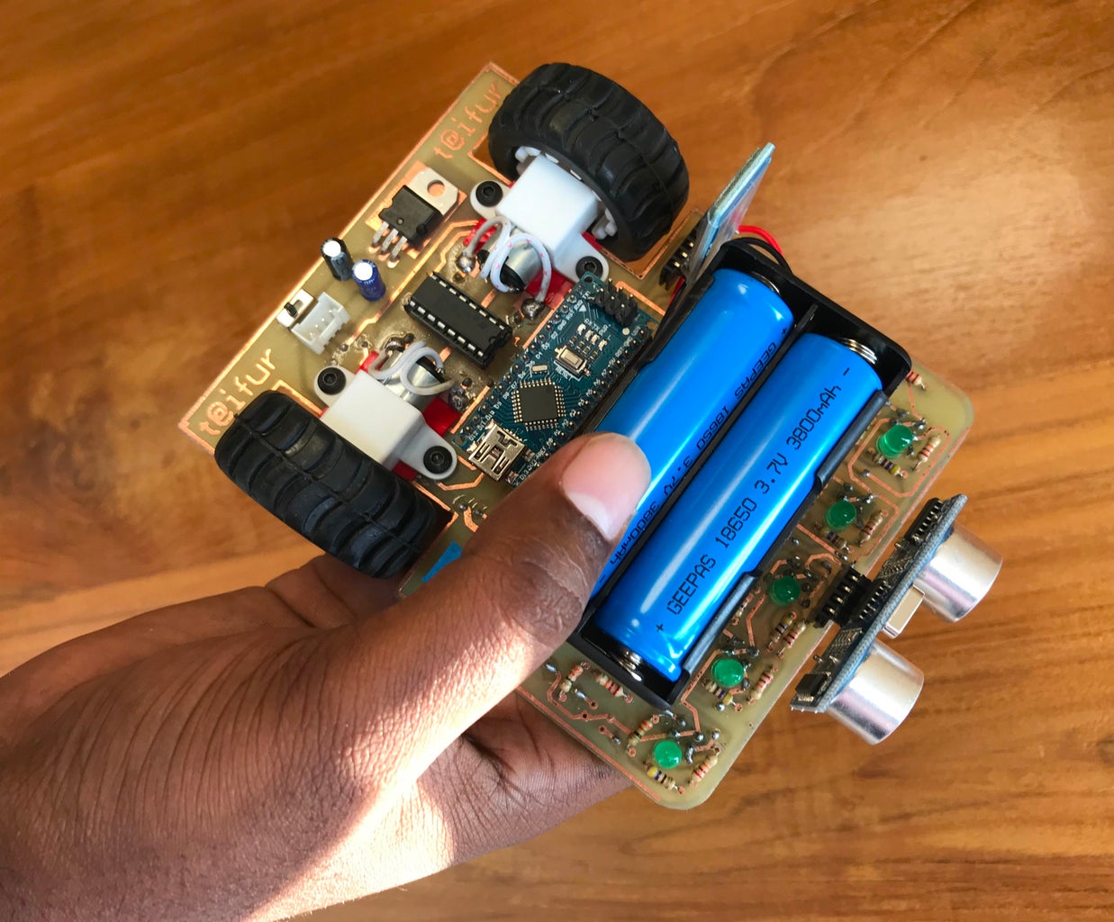 PCB BOT (Line Following, Obstacle Avoiding & Bluetooth Controlled Robot ...