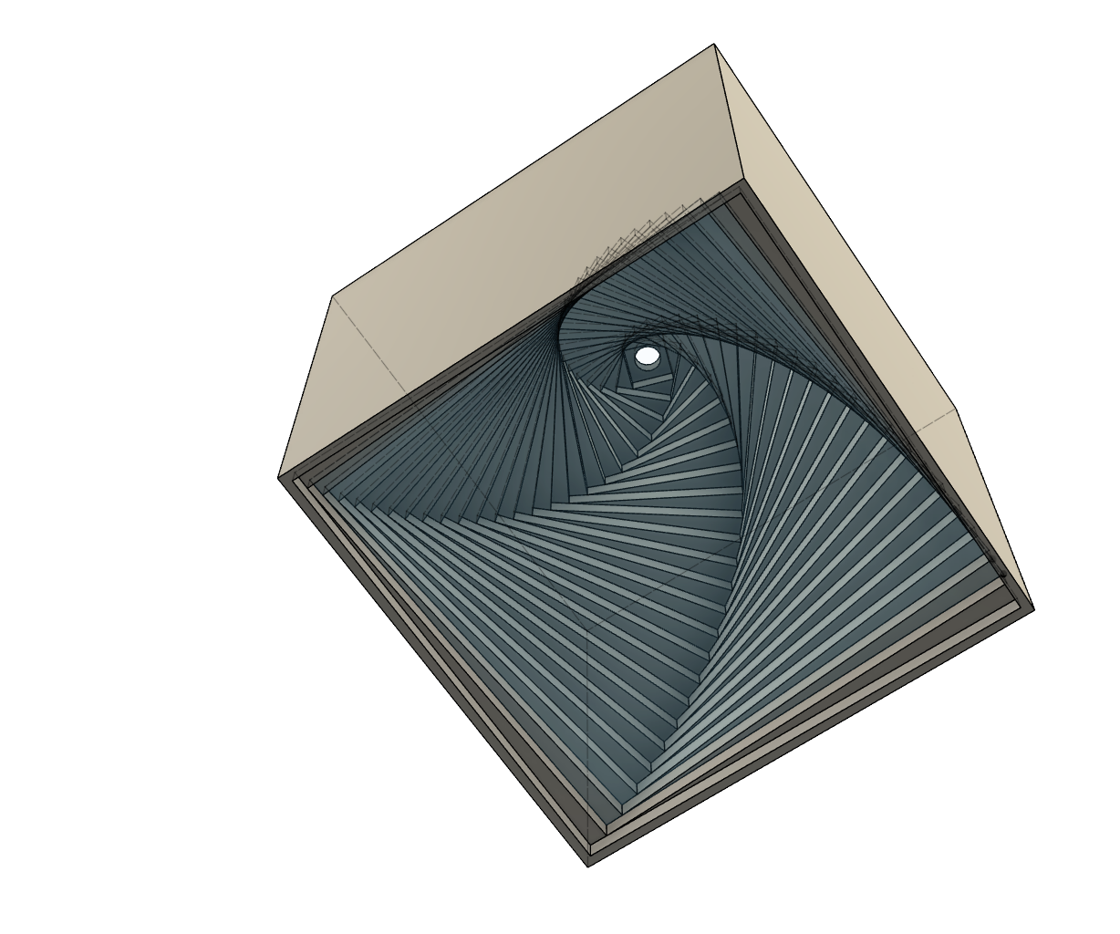 3D Printed Spiral Box Desktop Toy - Using Fusion 360