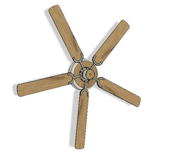 Wall Art: Mechanical Ceiling Fan on the Wall!