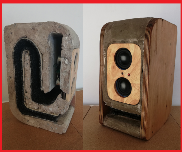 Concrete Transmission Line Bluetooth Speaker