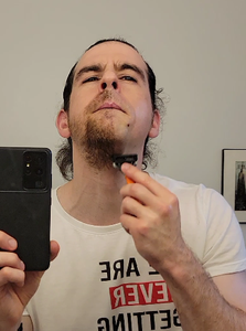 Shave Half Your Face (if Needed)