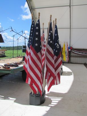 Flag Display Base: 7-Flag Adjustable Angle Bouquet