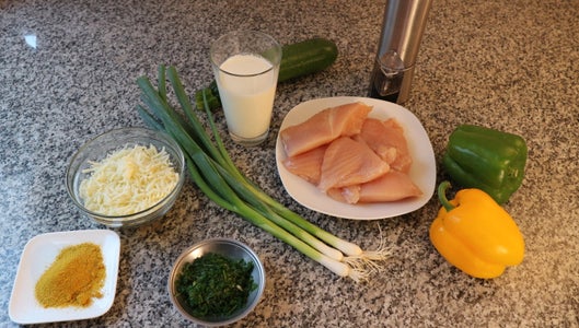 Chicken Filled Paprika With Zucchini & Mozzarella Cheese Recipe