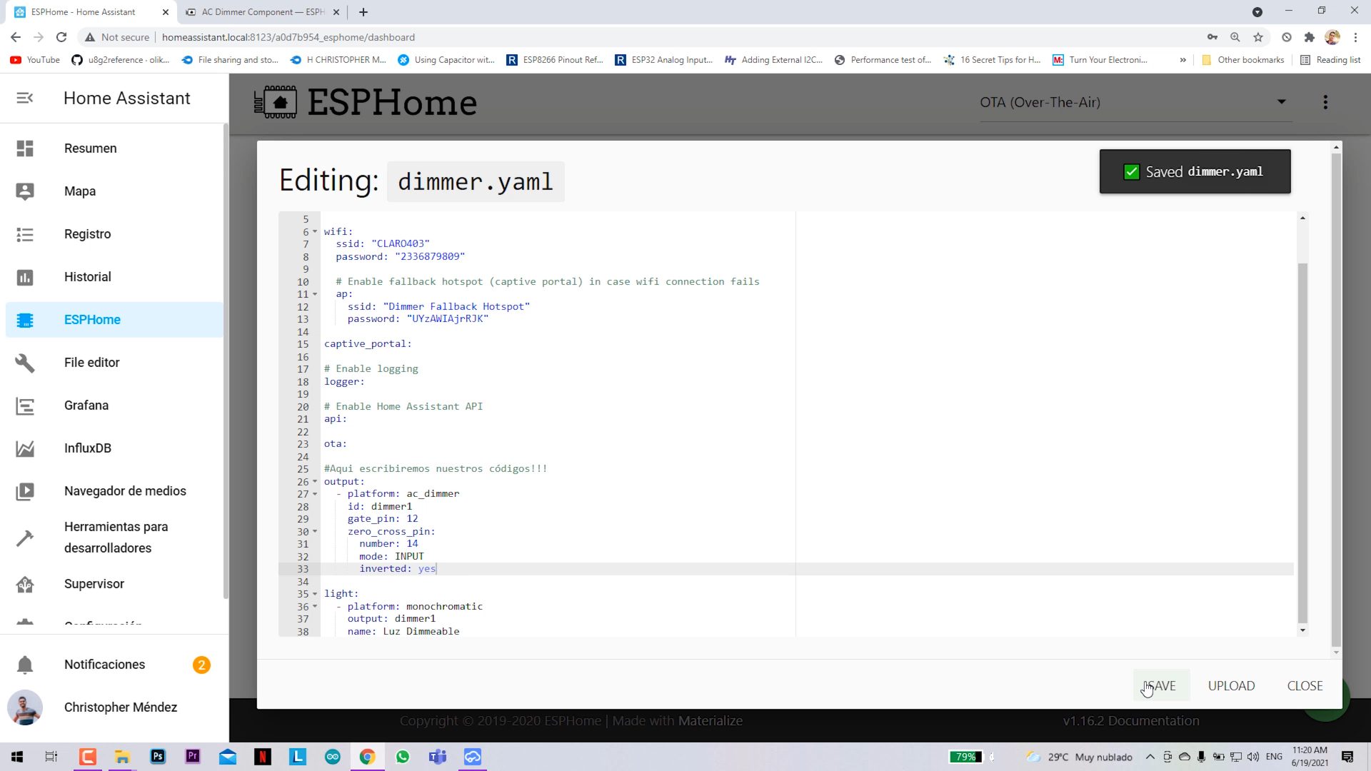 AC Dimmer for Lighting and Motors W/ Raspberry Pi + Home Assistant