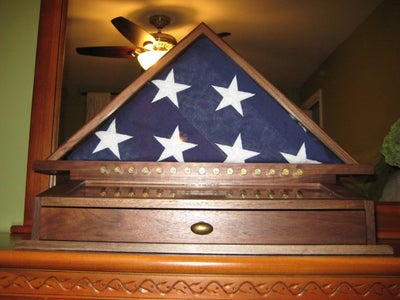 Military Flag Memorial Case