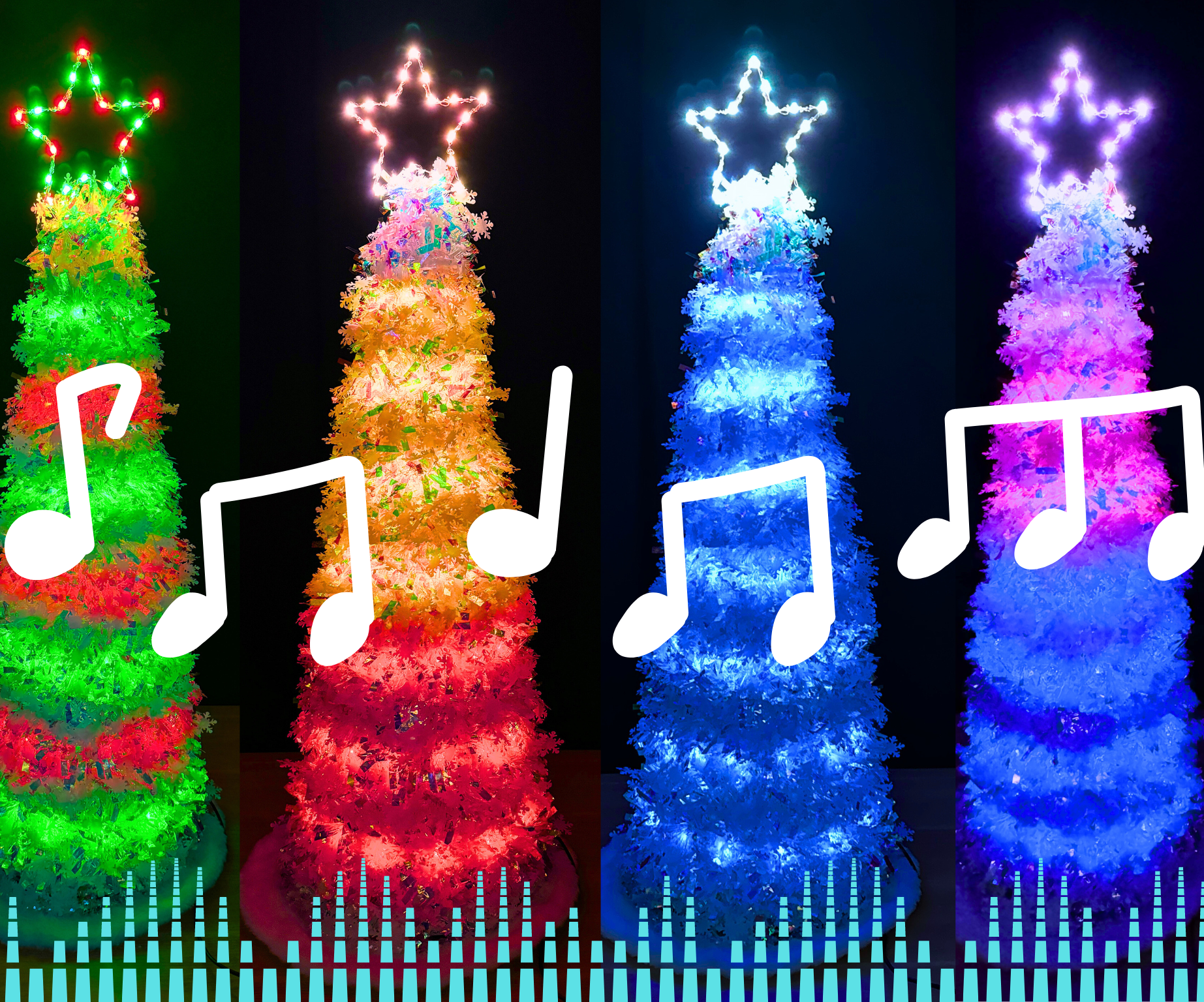 LED Animated Tree クリスマスツリー ジオラマ 音楽 ライト Make a LED Christmas Tree That Syncs to Music! (Custom Build From