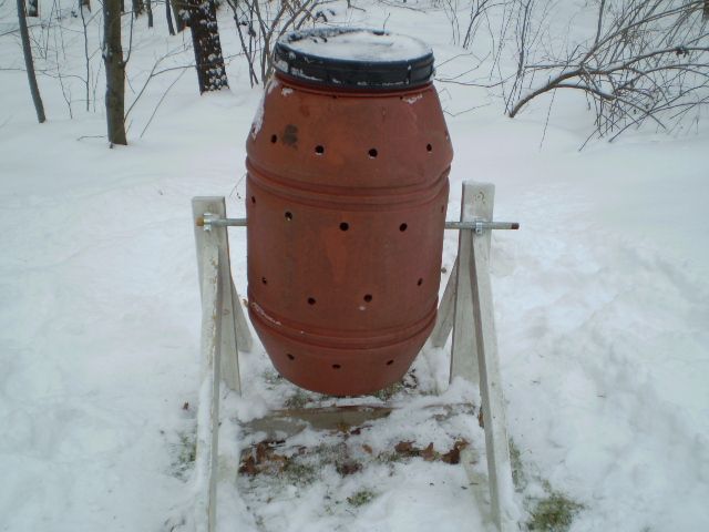 Compost Tumbler on a Stand