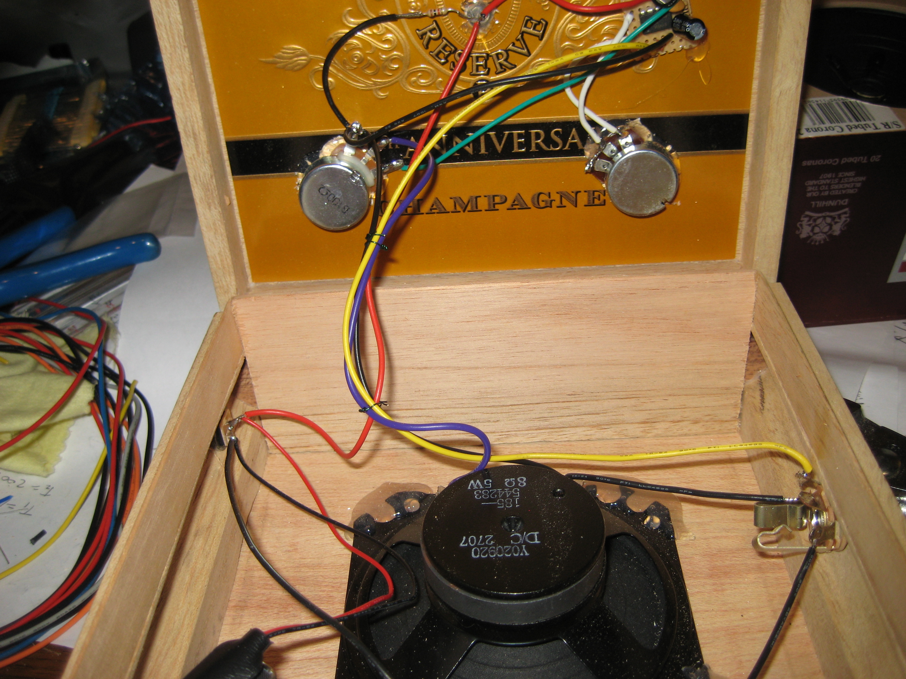 The Process of Building a Cigar Box Guitar Amp Little Gem or the 5