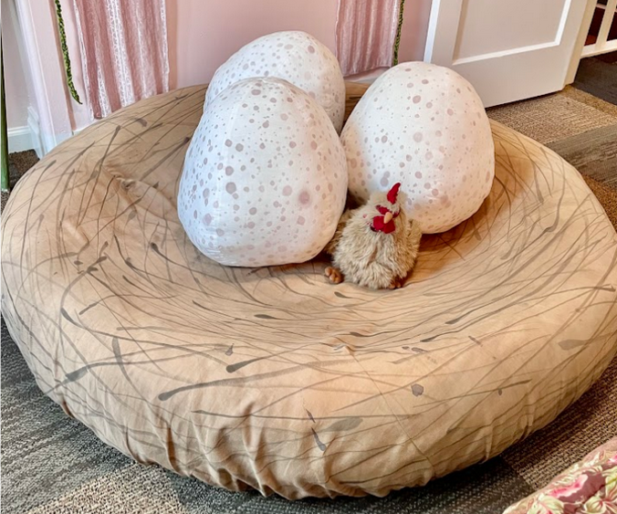 Robin's Egg Bird Nest Bed Lounge. -UPDATED 3D MEGA EGG PRINT TEMPLATE