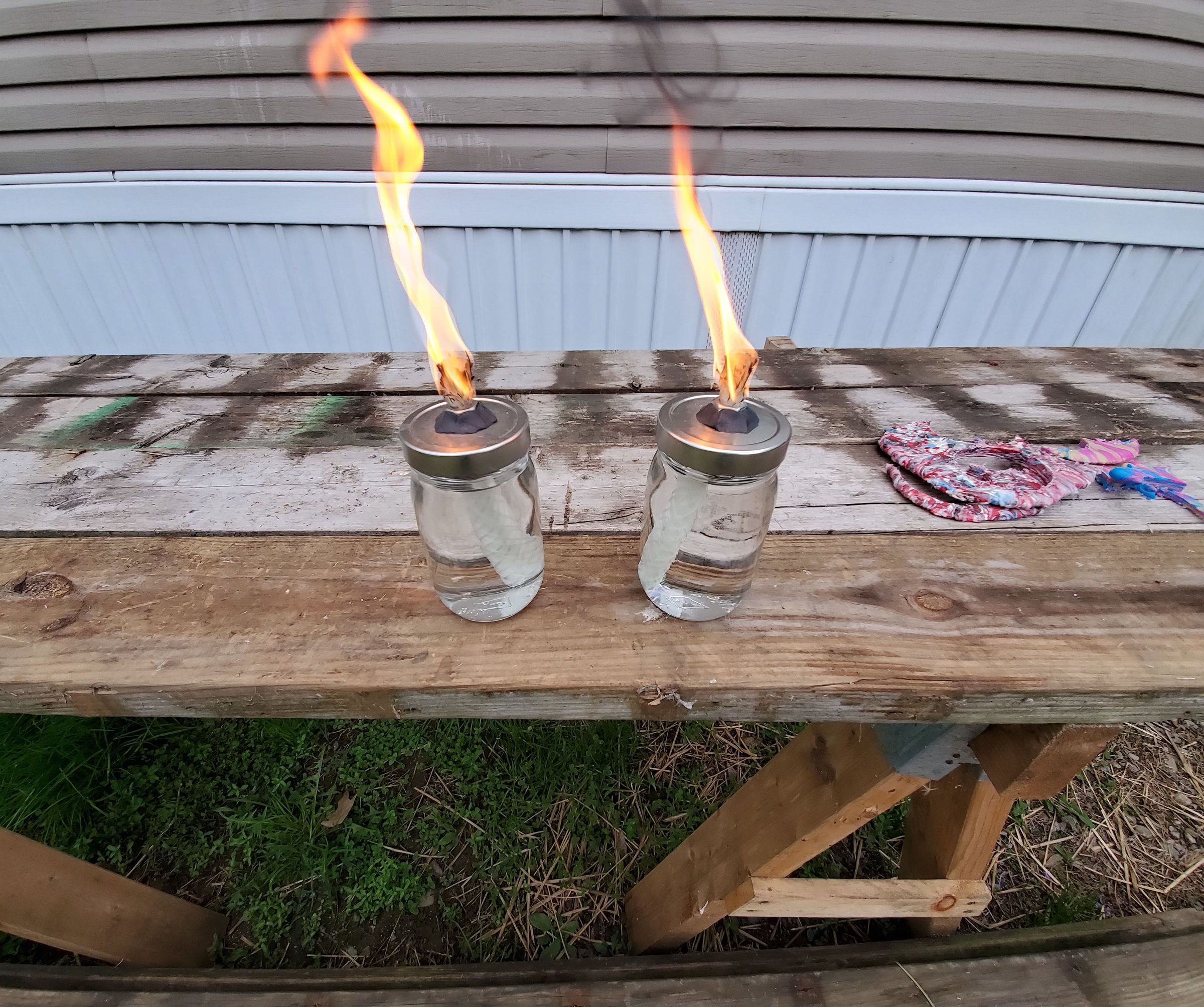 Tiki Torches From Food Jars